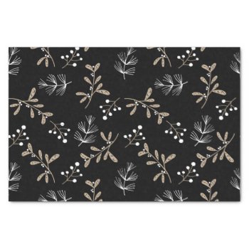 Rustic Floral Christmas Tissue Paper by ChristmasPaperCo at Zazzle