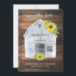 Rustic Floral Country Chic Photo Save the Date<br><div class="desc">Rustic Floral Country Chic Photo Save the Date - A rustic, sunflower barn decorated with watercolor sunflowers and greenery. Save the Date also features rustic handwritten typography with a photo of the happy couple on the back of the card. The perfect Save the Date for a couple who loves rustic...</div>