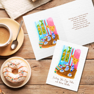 Rustic Floral Cozy Coffee Setting Feel Better Card