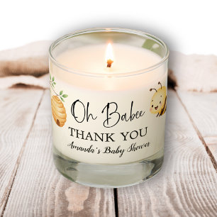 Rustic Floral Daisy Oh Babee Honey Bee Baby Shower Scented Candle