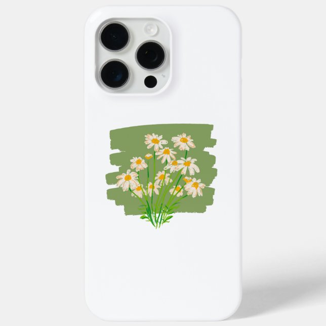 Rustic Floral Design on Green Background Case-Mate iPhone Case (Back)