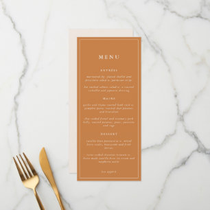 Rustic Floral Elegant Minimal Wedding    Menu
