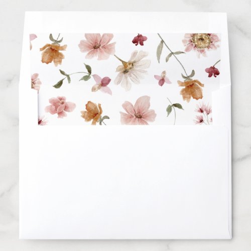 Rustic Floral Envelope Liner