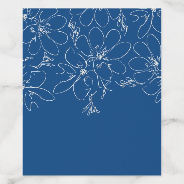 Rustic Floral Envelope Liners | Blue  (Design)