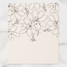 Rustic Floral Envelope Liners | Cream