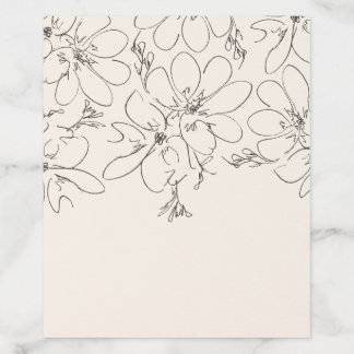 Rustic Floral Envelope Liners | Cream