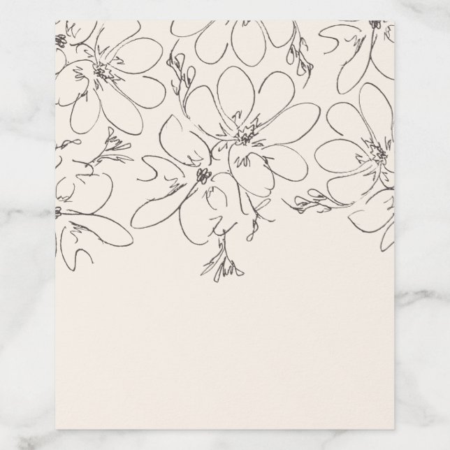 Rustic Floral Envelope Liners | Cream (Design)