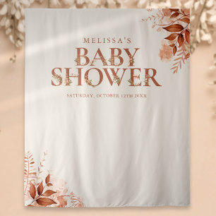 Rustic Floral Fall Baby Shower Photo Backdrop
