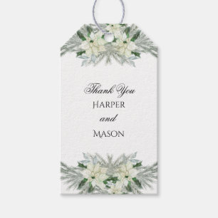 Rustic Floral Fall Winter Wedding Gift Tags