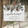 Rustic Floral Fall Winter Wedding Welcome Foam Board
