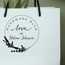 Create Your Own Personalized Handmade with Love Rubber Stamp