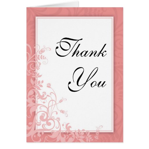 Rustic Floral Frame Thank You Card | Zazzle