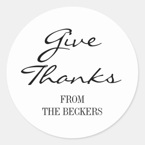 Rustic Floral Give Thanks Thanksgiving Sticker