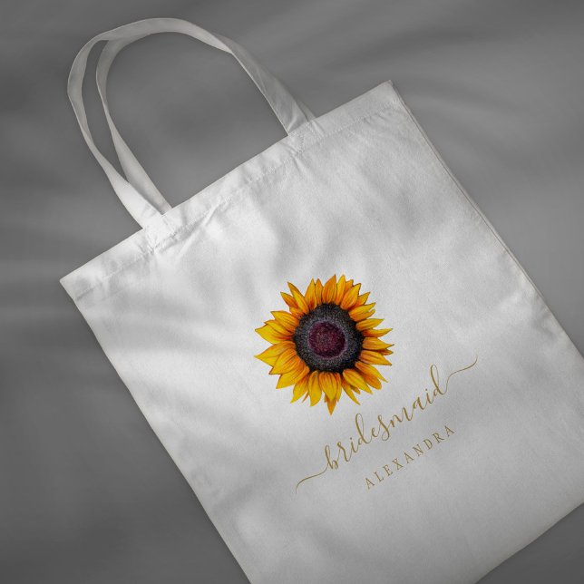 Rustic floral gold weddings bridesmaid team bride tote bag (Creator Uploaded)