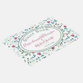 Rustic Floral & Green Foliage Pattern | Wedding Guest Book (Corner)