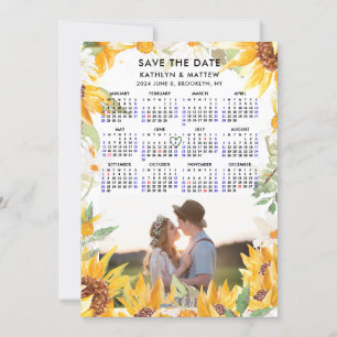 Rustic Floral Greenery Simple Photo Save the Date