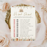 Rustic Floral He Said She Said Bridal Shower Game Cards
