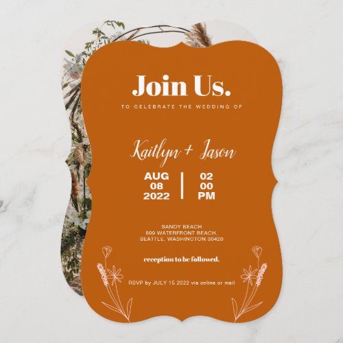 Rustic Floral Invitation