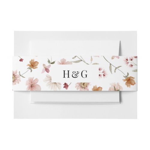 Rustic Floral Invitation Belly Band