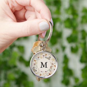 Rustic Floral Keychain