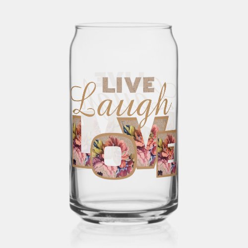 Rustic Floral Letters Live Laugh Love 