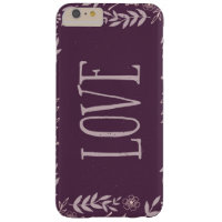 Rustic Floral Love | Purple Barely There iPhone 6 Plus Case