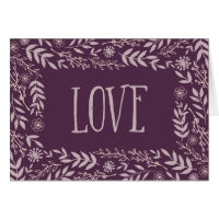 Rustic Floral Love | Purple | Card