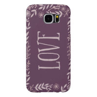 Rustic Floral Love | Purple Samsung Galaxy S6 Case