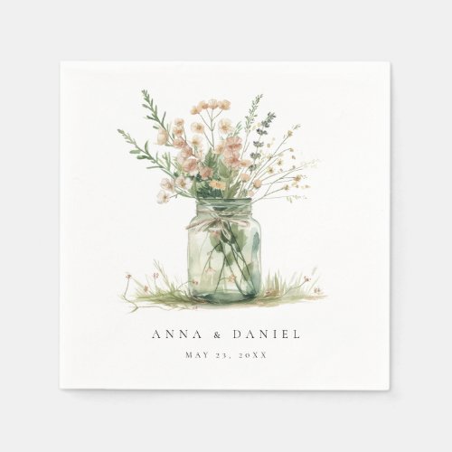 Rustic Floral Mason Jar Wedding