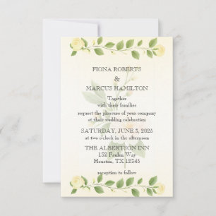 Rustic Floral Minimalist Wedding Save the Date