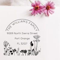Rustic Floral Modern Family Return Address