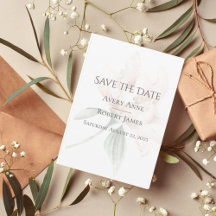Rustic Floral Neutral Colors Save The Date