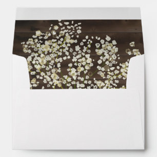 Rustic Floral on Dark Wood Envelope Liner