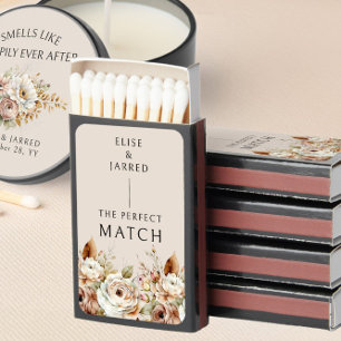 Rustic Floral Perfect Match Wedding Matches