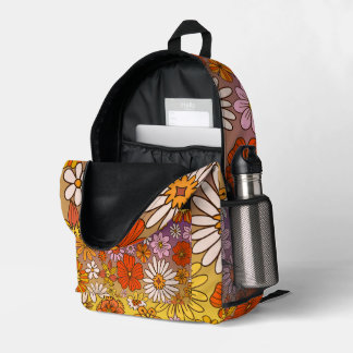 Rustic Floral Printed Backpack