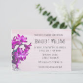 Rustic floral purple bridal shower invitations (Standing Front)