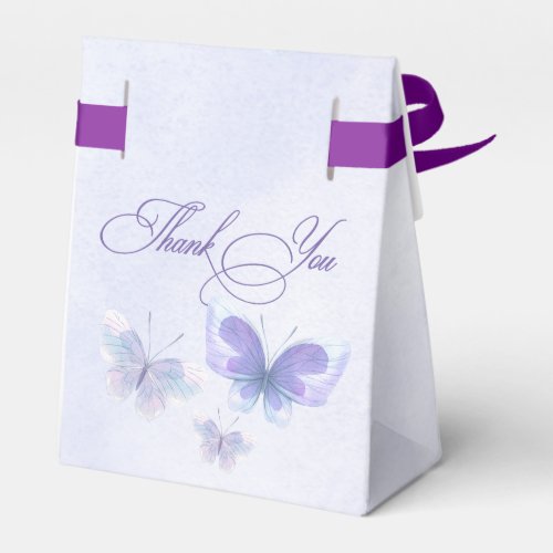 Rustic Floral Purple Lilac Butterflies Quinceanera Favor Boxes
