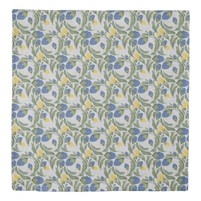 Rustic Floral Retreat Duvet Cover (Front)