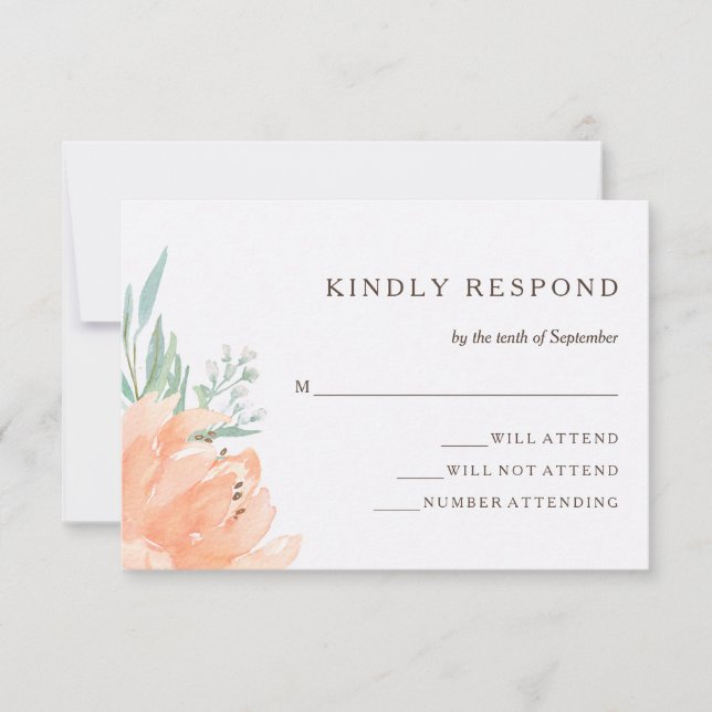 Rustic Floral Romance | Wedding Response (Front)