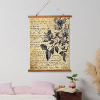Rustic Floral Sketch with Calligraphy - Aged (1)