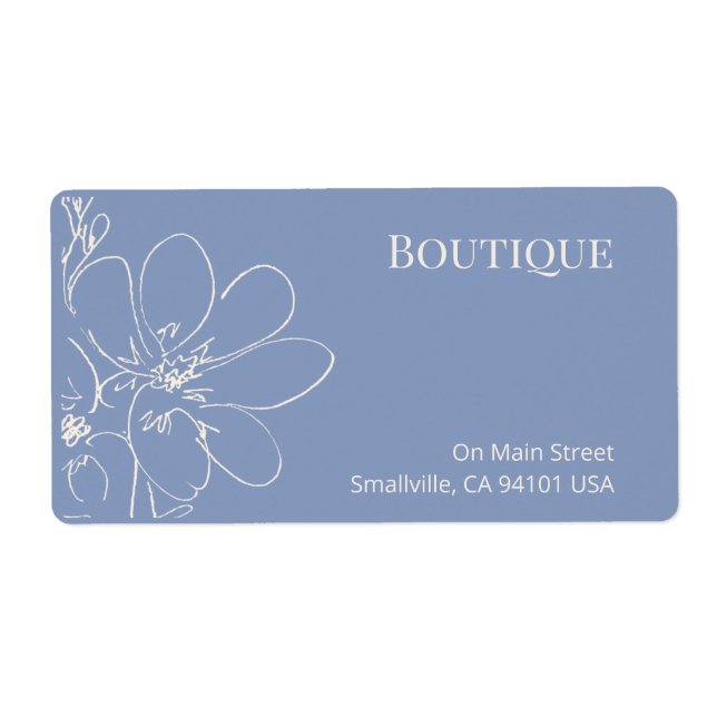 Rustic Floral Small Business Shipping Label (Front)