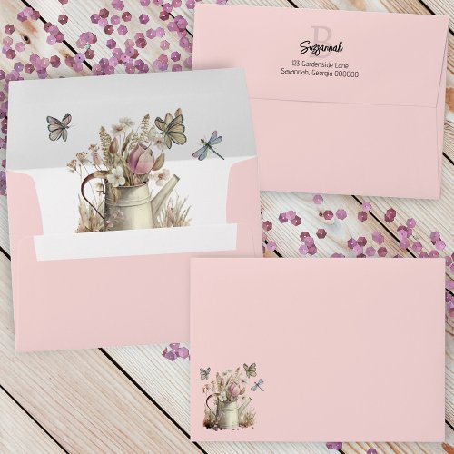 Rustic Floral Special Occasion Monogram on Flap
