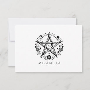 Rustic Floral Star Note Card