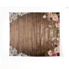 Rustic Floral String Lights Bridal Shower Backdrop