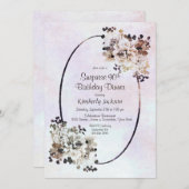 Rustic Floral Surprise 90th Birthday Dinner Invitation (Front/Back)