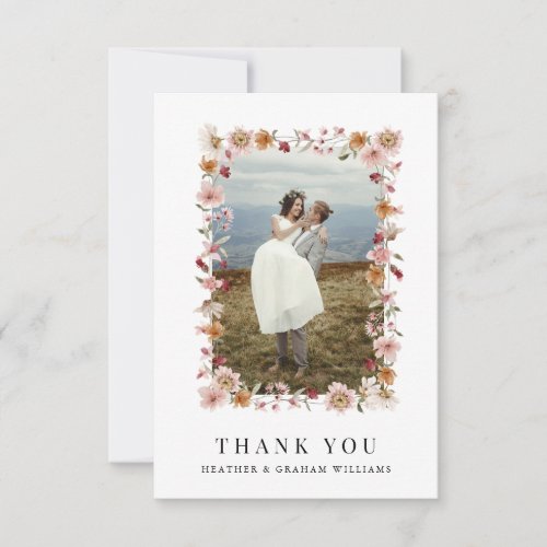 Rustic Floral Thank You Card