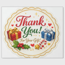 Rustic Floral Thank You For Your Gift