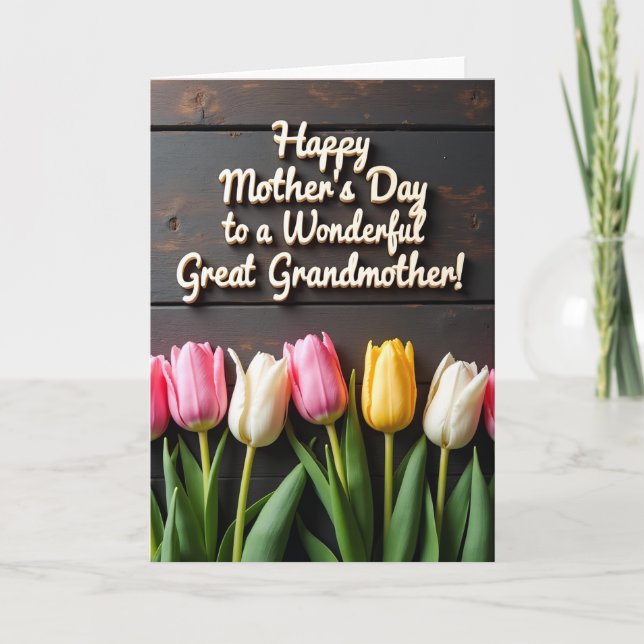 Rustic Floral Tribute Card (Front)