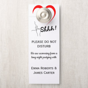 Rustic Floral Wedding Do Not Disturb Door Hanger
