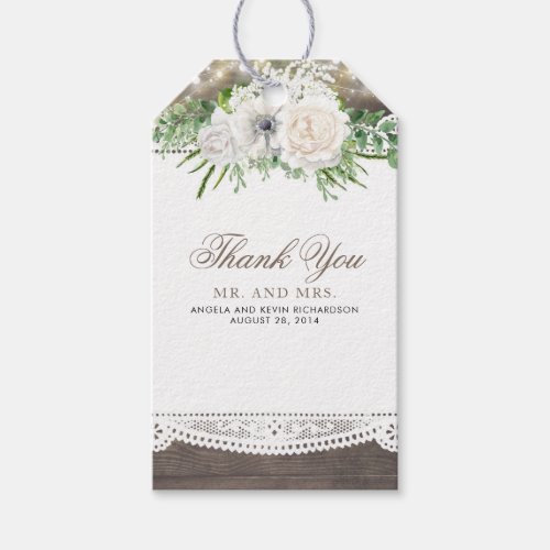 Rustic Floral Wedding Gift Tags